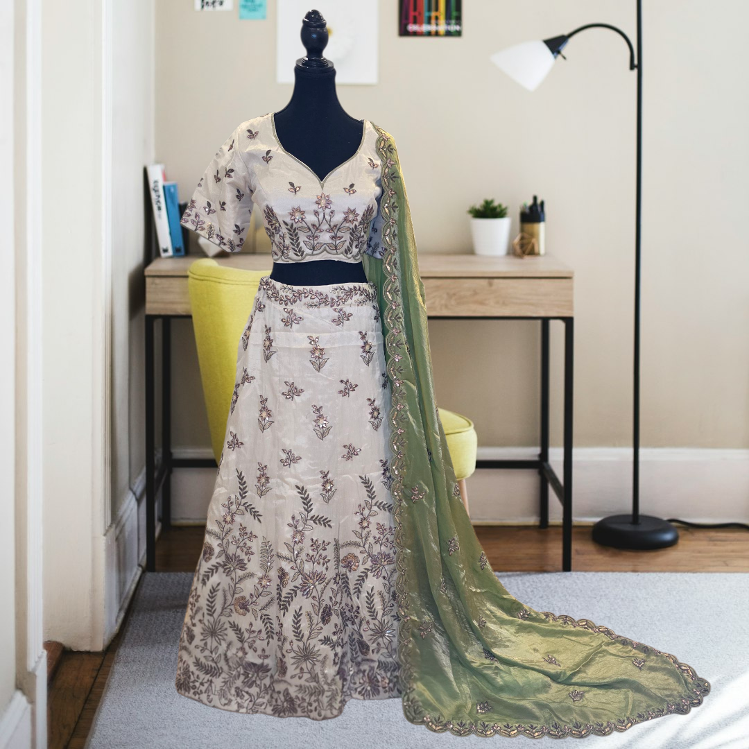 Sage Garden Embroidered Lehenga