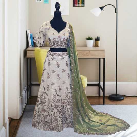 Sage Garden Embroidered Lehenga