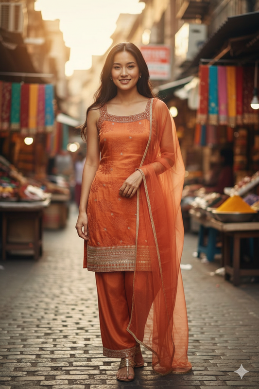 Saffron Sunset Palazzo Suit